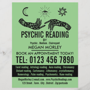 Mystic Symbols, Psychic Reading Advertising Flyer