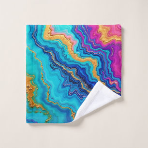 Mystic Teal & Gold Energy Bath Towel Set
