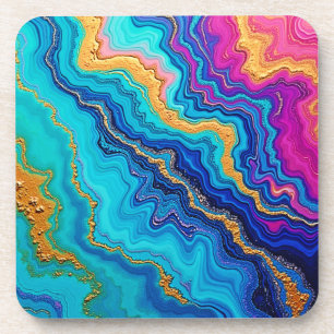 Mystic Teal & Gold Energy Coaster