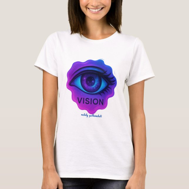 Mystic Third Eye Vision — Cosmic Energy Art T-Shirt (Front)