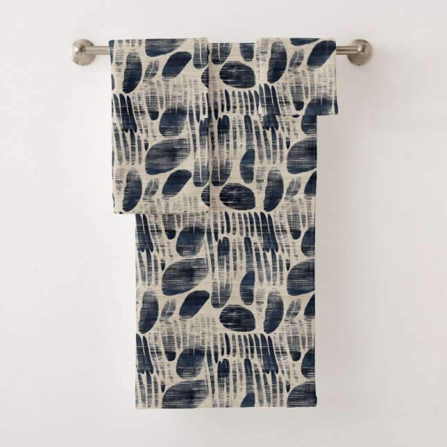 Mystic Tides of Shibori Japanese Bath Towel Set (Insitu)
