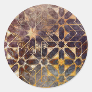 Mystic Tiles I Classic Round Sticker