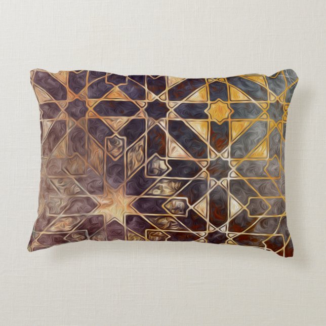 Mystic Tiles I Decorative Pillow (Back)