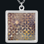 Mystic Tiles I Silver Plated Necklace<br><div class="desc">Patterns</div>
