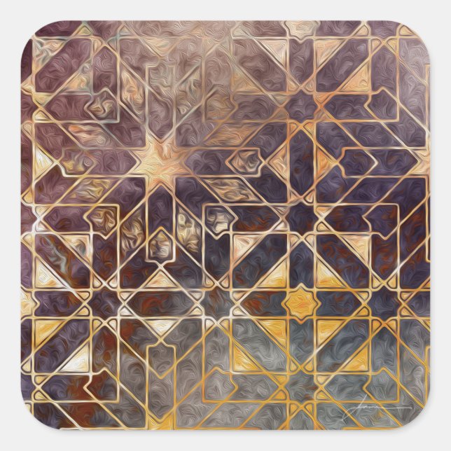 Mystic Tiles I Square Sticker (Front)