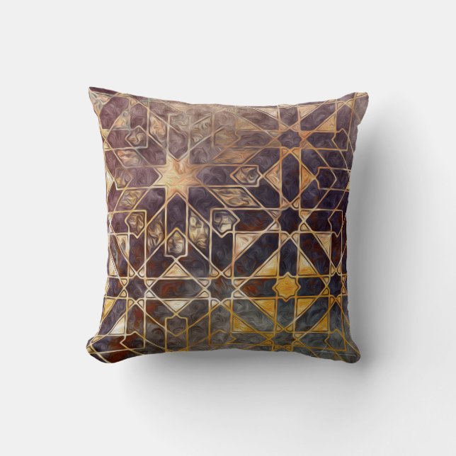 Mystic Tiles I Throw Pillow (Front)