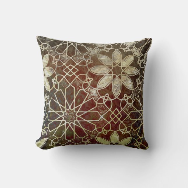 Mystic Tiles II Throw Pillow (Front)