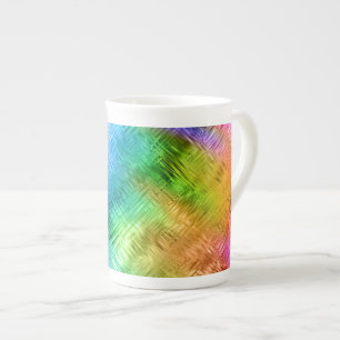 Mystic Topaz Blue Glassy Texture Bone China Mug