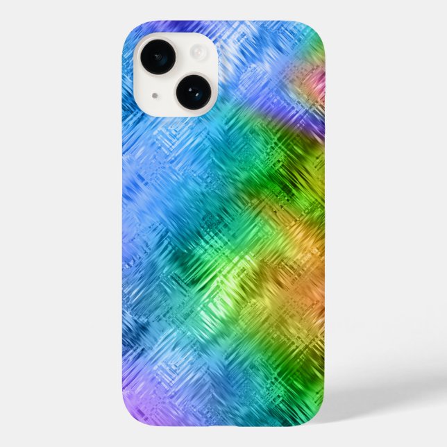 Mystic Topaz Blue Glassy Texture Case-Mate iPhone Case (Back)
