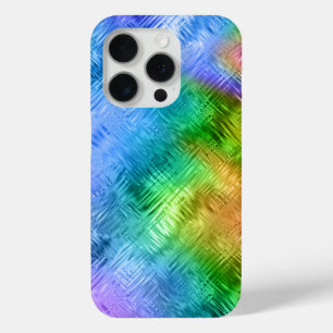 Mystic Topaz Blue Glassy Texture iPhone 15 Pro Case