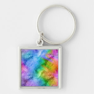 Mystic Topaz Blue Glassy Texture Keychain