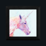 Mystic Unicorn Gift Box<br><div class="desc">Mystic Unicorn I by Victoria Borges. Features a pink and purple unicorn with paintbrush-like strokes.</div>
