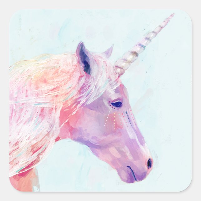 Mystic Unicorn Square Sticker (Front)