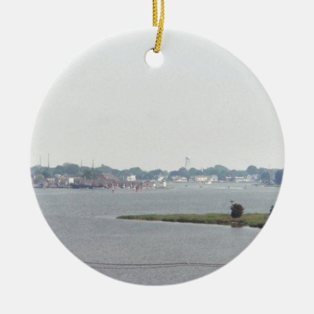 Mystic view ceramic ornament (Front)