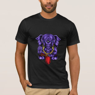 Mystic Violet Ganesha – Grace & Wisdom in Hue" T-Shirt