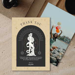 Mystic Virgo Zodiac Arch Thank You Card