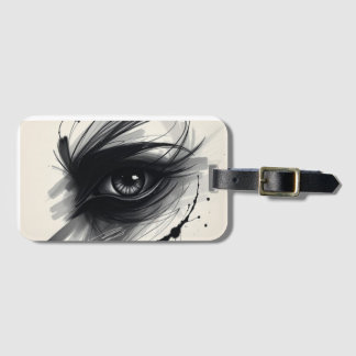 Mystic Vision - Black Ink Eye Art Luggage Tag