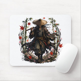 Mystic Wandering Ronin Mug | Samurai Warrior in Ba Mouse Pad