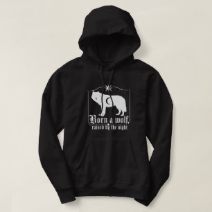 Mystic Werewolf and Crescent Moon Gothic Graphic Hoodie