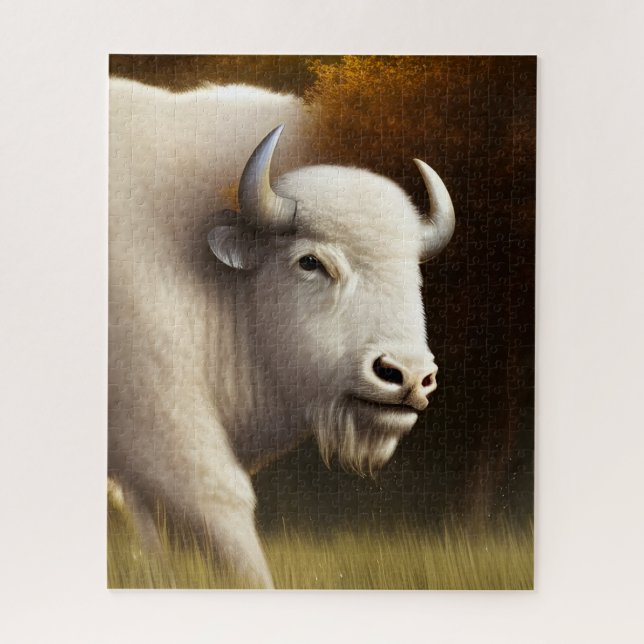 Mystic White Buffalo   Jigsaw Puzzle (Vertical)