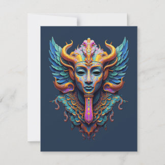 Mystic Winged Deity RSVP Card