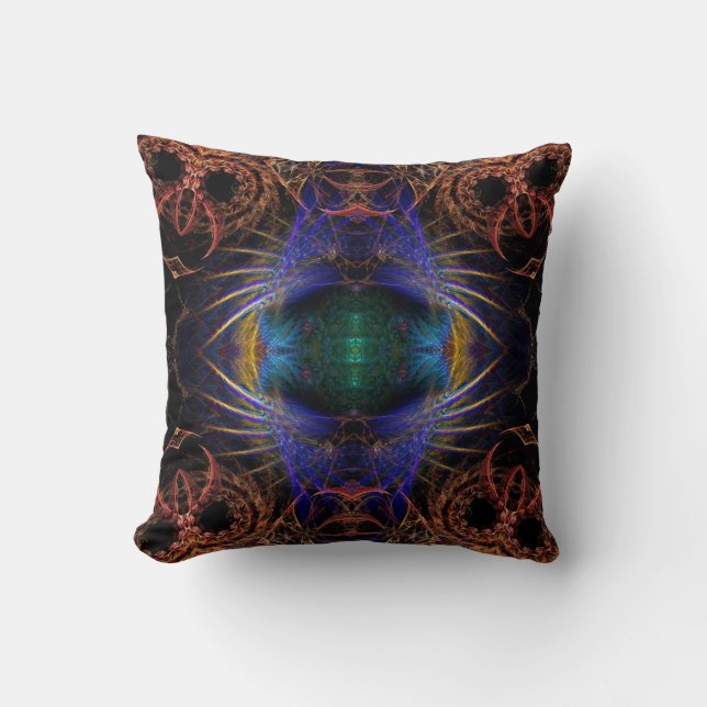 Mystic Wings Fractal Art Cushion (Front)