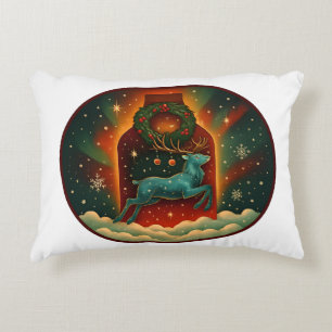 Mystic Winter Stag Accent Pillow