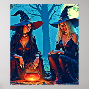 Mystic Witches Cauldron Spellbound Poster