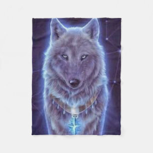 Mystic Wolf Fleece Blanket