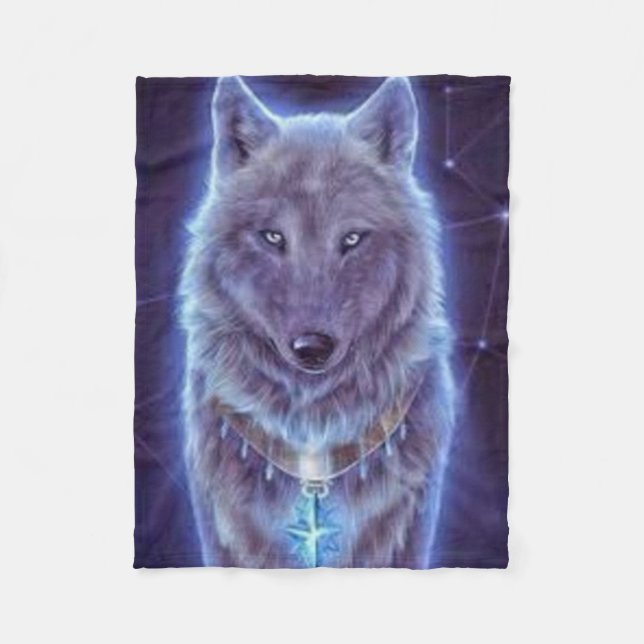 Mystic Wolf Fleece Blanket (Front)