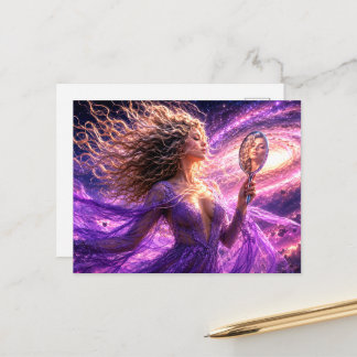 Mystic Woman Postcard – Galactic Beauty