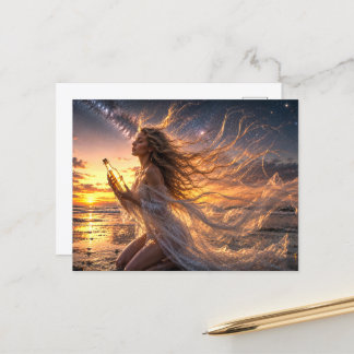 Mystic Woman Postcard – Galactic Beauty