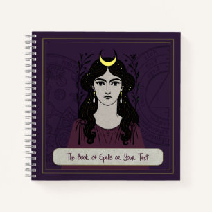 Mystical 8.5x8.5" Witch's Book of Spells Notebook