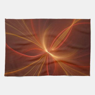 Mystical Abstract Fractal Art Modern Warm Colors Kitchen Towel