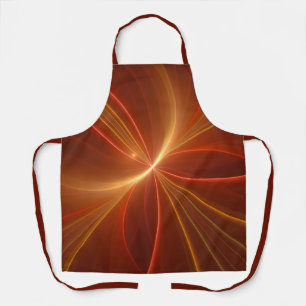 Mystical Abstract Fractal Art Modern Warm Colours Apron