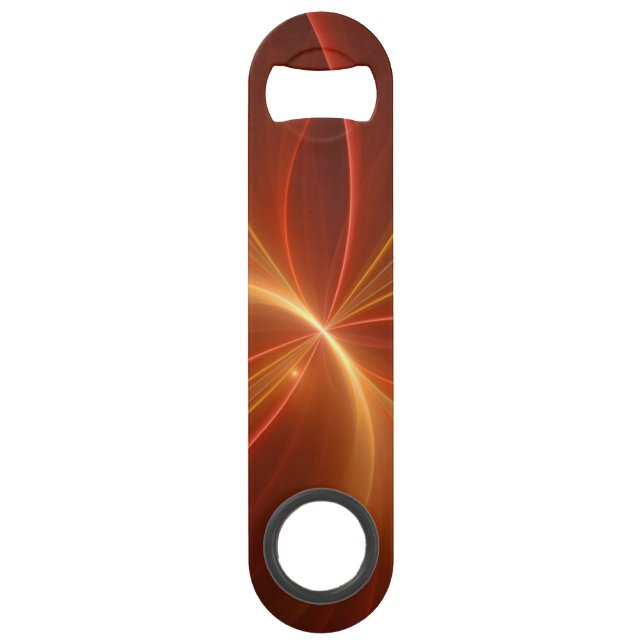 Mystical Abstract Fractal Art Modern Warm Colours Bar Key (Front)