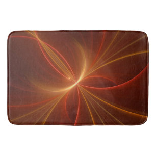 Mystical Abstract Fractal Art Modern Warm Colours Bath Mat