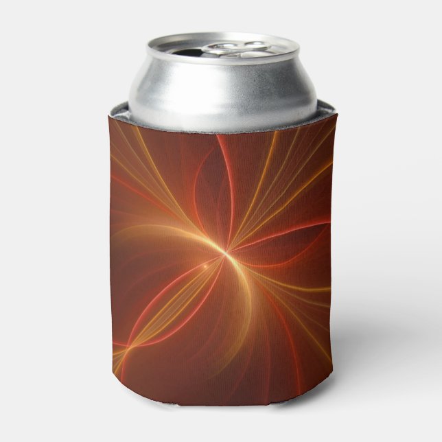 Mystical Abstract Fractal Art Modern Warm Colours Can Cooler (Can Front)