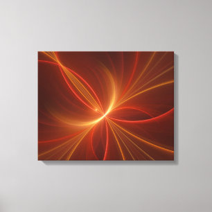 Mystical Abstract Fractal Art Modern Warm Colours Canvas Print