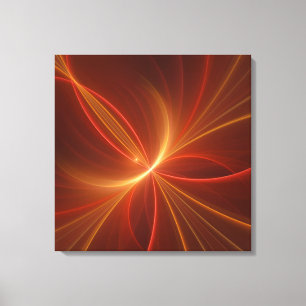Mystical Abstract Fractal Art Modern Warm Colours Canvas Print