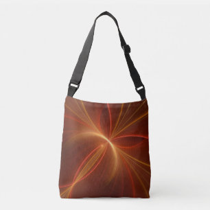 Mystical Abstract Fractal Art Modern Warm Colours Crossbody Bag