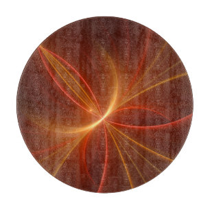 Mystical Abstract Fractal Art Modern Warm Colours Cutting Board
