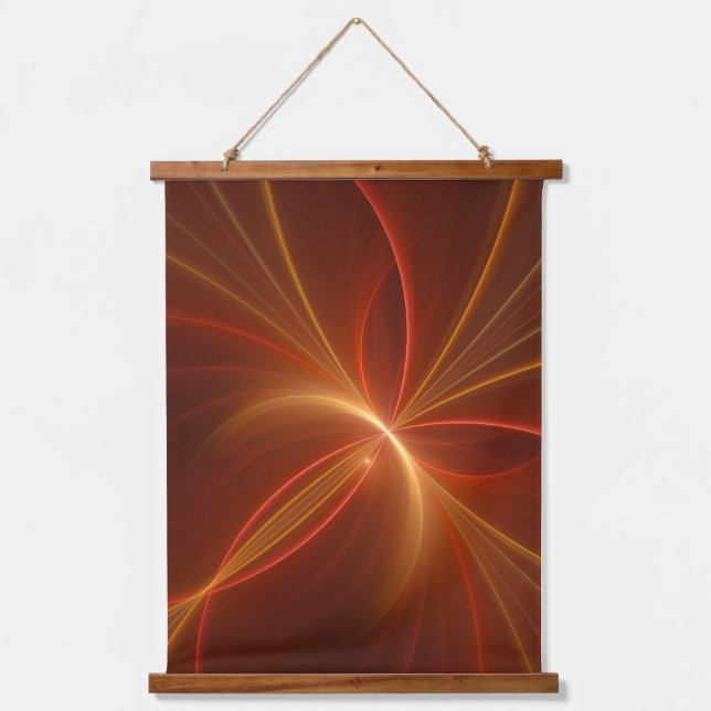 Mystical Abstract Fractal Art Modern Warm Colours Hanging Tapestry (Front)