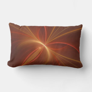 Mystical Abstract Fractal Art Modern Warm Colours Lumbar Pillow