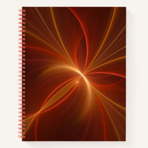 Mystical Abstract Fractal Art Modern Warm Colours Notebook