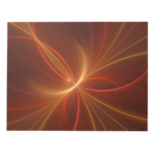 Mystical Abstract Fractal Art Modern Warm Colours Notepad