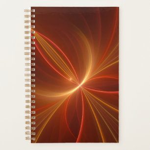 Mystical Abstract Fractal Art Modern Warm Colours Planner