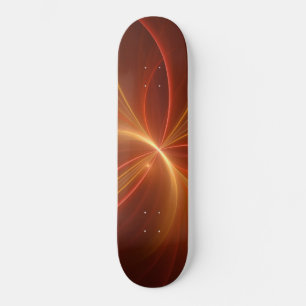 Mystical Abstract Fractal Art Modern Warm Colours Skateboard