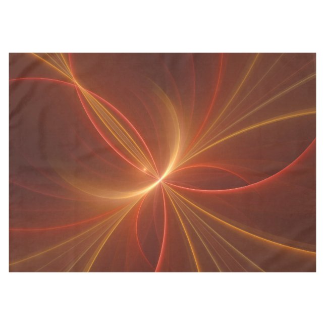 Mystical Abstract Fractal Art Modern Warm Colours Tablecloth (Front (Horizontal))