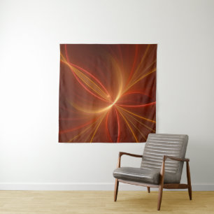 Mystical Abstract Fractal Art Modern Warm Colours Tapestry